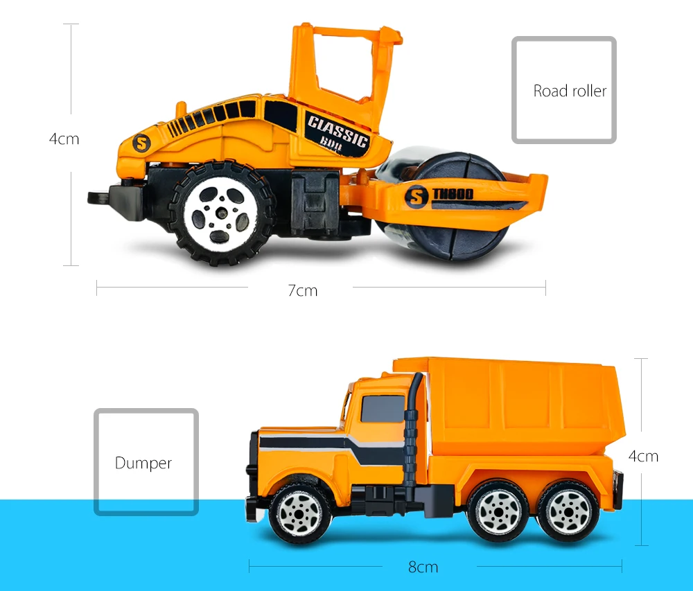 Mini Engineering Car Diecast Alloy Construction Vehicle Dump-car (8)