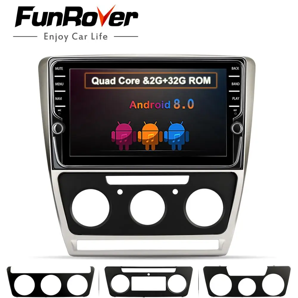 

Funrover 9'' Android 8.0 2 din Car Dvd Multimedia Player Navigation audio Radio For Skoda Octavia 2008-2013 A 5 A5 Yeti Fabia