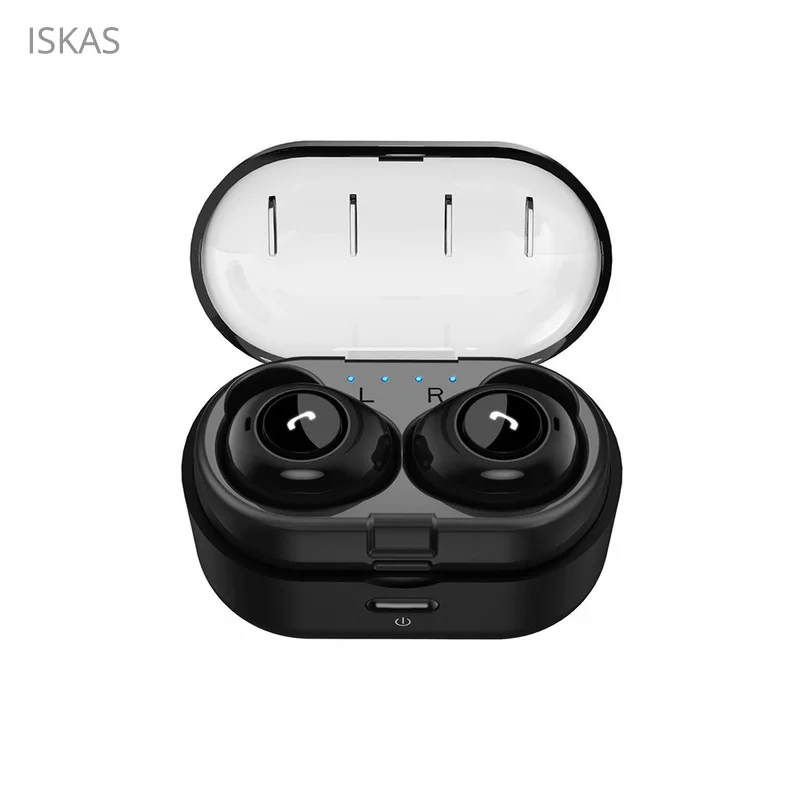 

ISKAS Wireless Earphones Dynamics Head Phones Microphone Music Stereo Technology Electronics Phone Bluetooth 5.0 TWS Good 3188