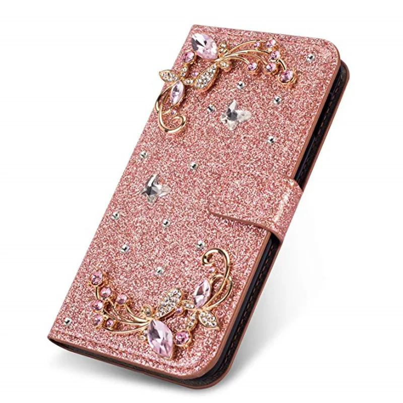 

For Huawei honor V20 View 20 9 10 lite 8X P30 pro P20 P10 lite Y5 Y6 Y7 prime Y9 2018 Diamond Leather Wallet Flip Phone Case