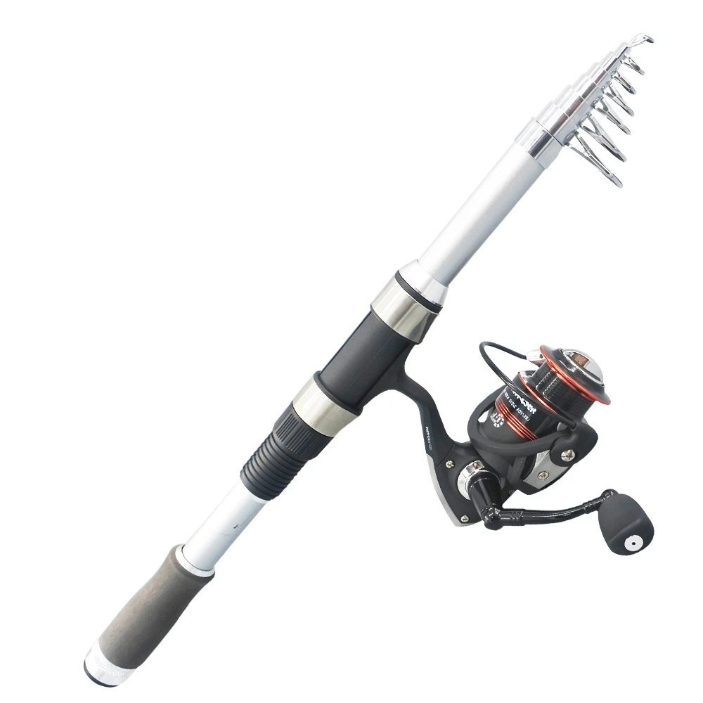 

9+1 Ball Bearing Spinning Telescopic Fishing Rod and Reel Combo with Fishing Line Lure and Hook for Travel Rod Combo