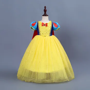 

New Children's Dresses Fancy Dress Up Costume for Kids Snow White Dress Carnival Costumes for Girls for The New Year