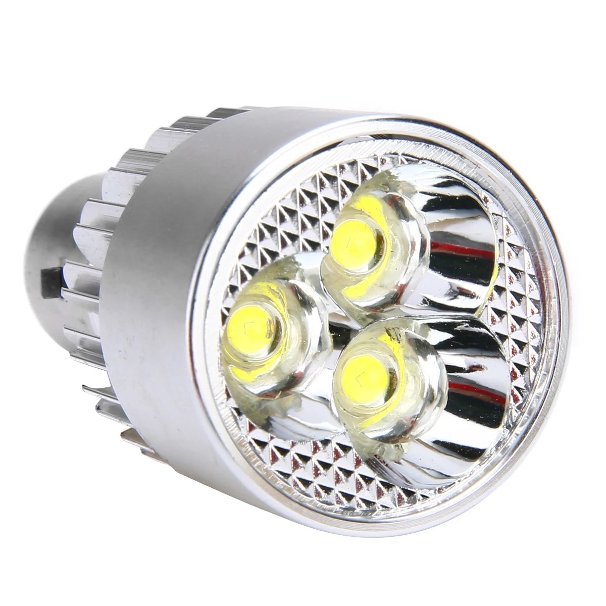1pc BA20D 9W 12V-80V Universal 3 LED Beads Motorcycle Headlight Spot Light Energy-saving Fog Driving Lamp White