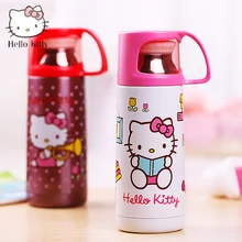 Hello Kitty Vacío Termo Hervidor de Agua Taza de La Historieta Con La Tapa Niños Aislados Taza Frascos Frascos Drinkware Termo Botella
