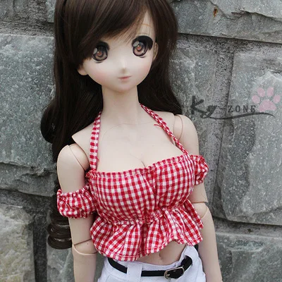 1/4MSD MDD 1/3 DD BJD кукла может носить милый ремень завернутый блузки-большая грудь - Цвет: Красный