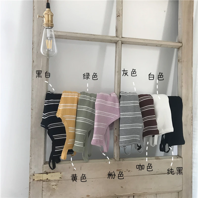 8 цветов Mihoshop Ulzzang Корейская женская модная одежда Базовая полосатая