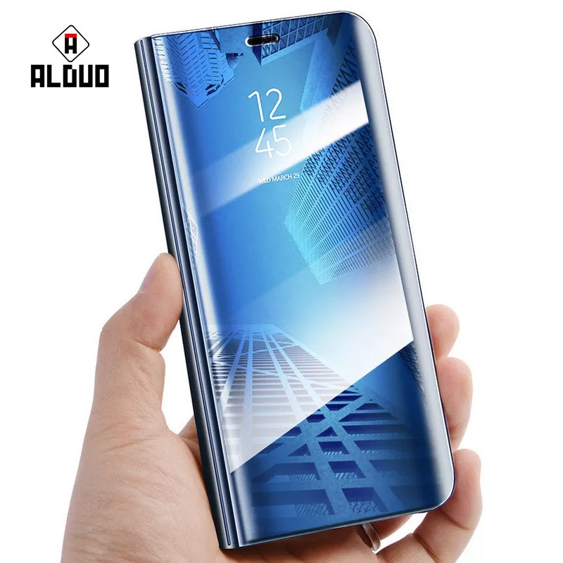 Прозрачный зеркальный чехол для iPhone X XS MAX XR 7 8 6 6s plus Роскошный кожаный флип