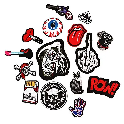 

15 Pieces Mixed Iron On Patches For Clothing Embroidery Patch Summer Fabric Badge Stickers For Clothes Jeans Decoration