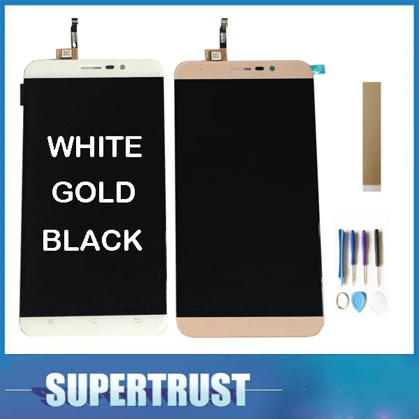 Koop 1 stk partij Voor Cubot Dinosaurus Lcd scherm + Touch Screen Digitizer Vergadering Vervanging Wit Goud Zwart Kleur Met Gereedschap 5.5 inch