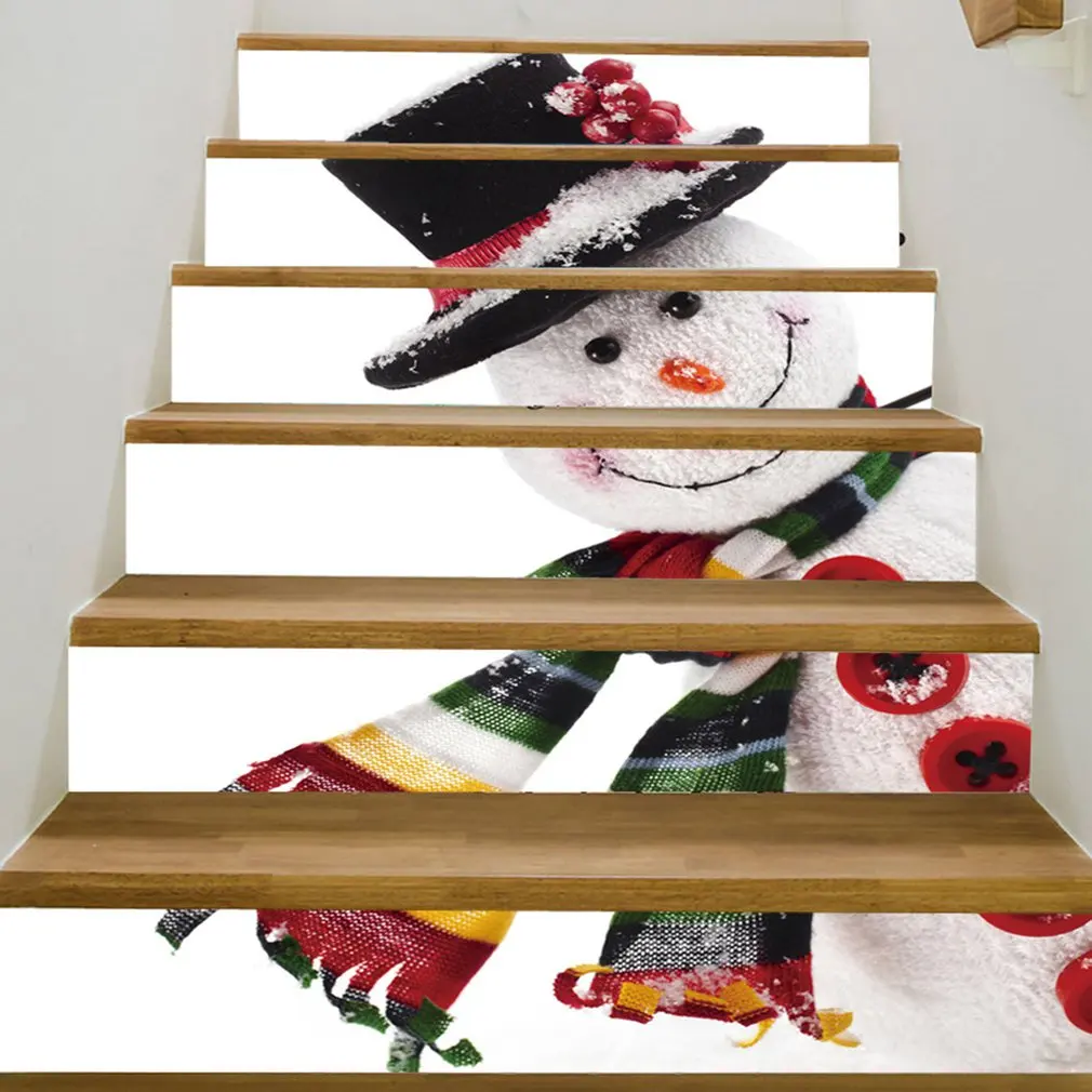 

Christmas Removeable Stair Sticker Hallway Living Room Decor Art Suitable for Bedroom and Living Room