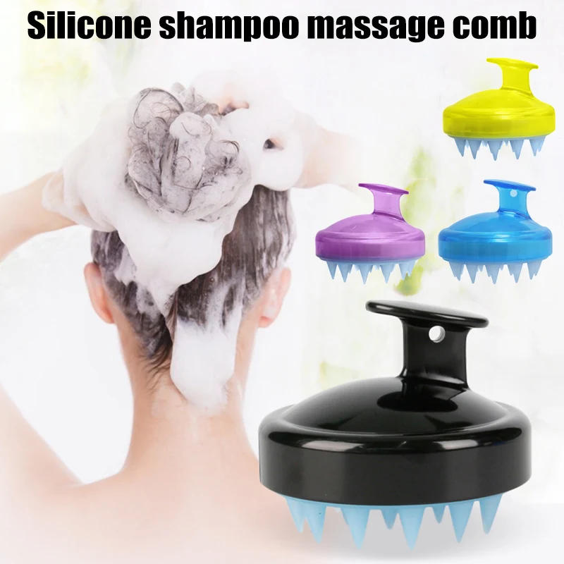

Silicone Shampoo Brush Hair Scalp Cleaning Massage Brush Soft Silicone Comb WS99
