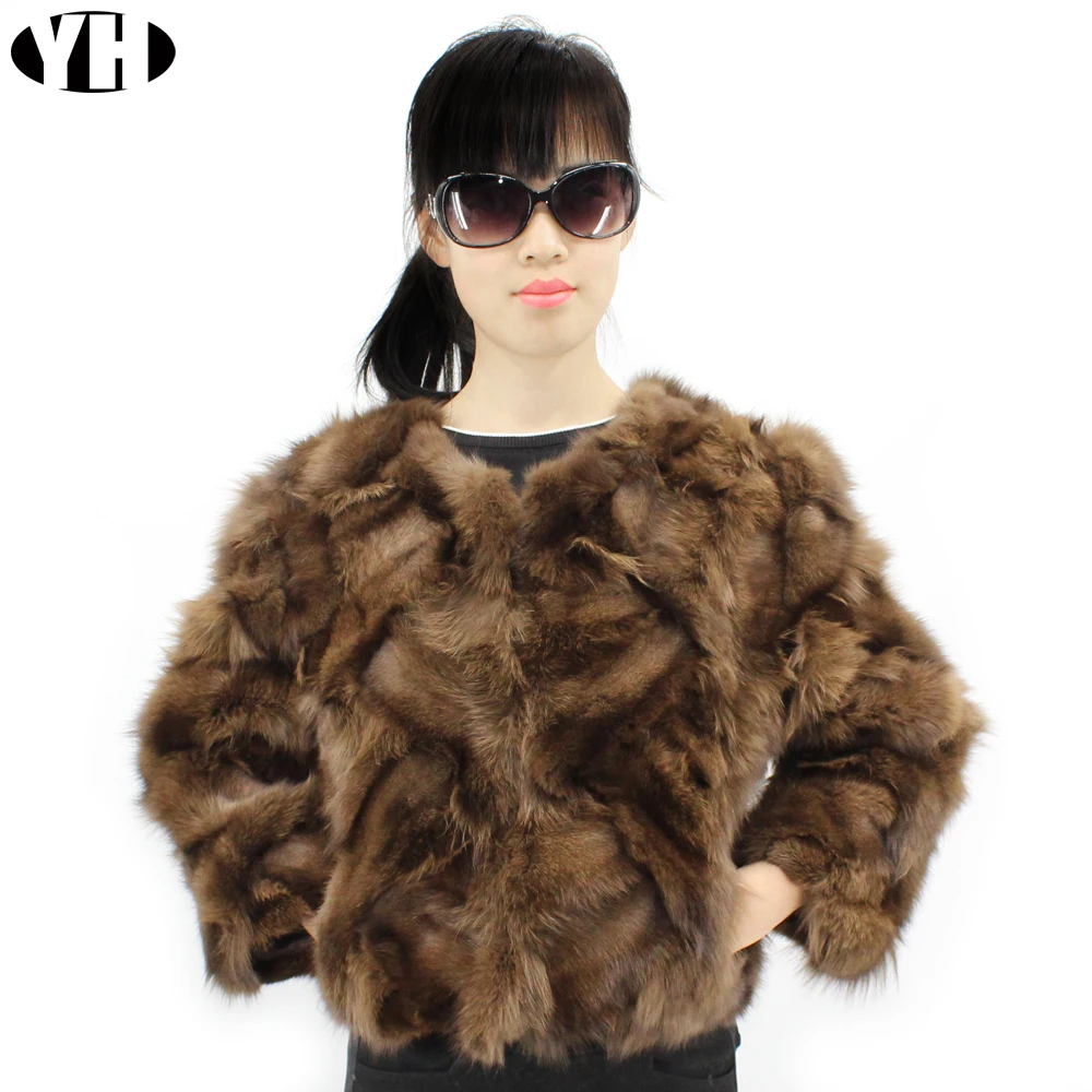Buy 2018 Lady real fox fur coat 100 natural real fox