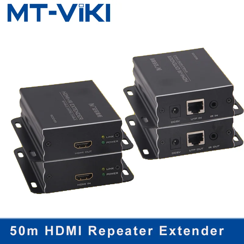 

MT-VIKI 50m HDMI Repeater Extender Support IR REMOTE CONTROL over CAT LAN RJ45 Cable 1.4 Extension MT-ED05-IR