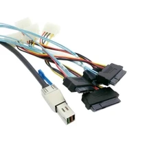 10pcs/lot External Mini SAS HD 4x SFF-8644 to 4 SAS SFF-8482 29PIN 6Gbps Hard Disk data server Raid Cable 100cm,By Fedex