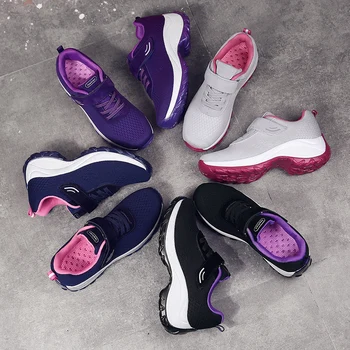 

TKN 2019 Sneakers Shoes for Women Lightweight Breathable Mesh Chaussures Femme Running Shoes Woman Hook & Loop Sneakers 1833