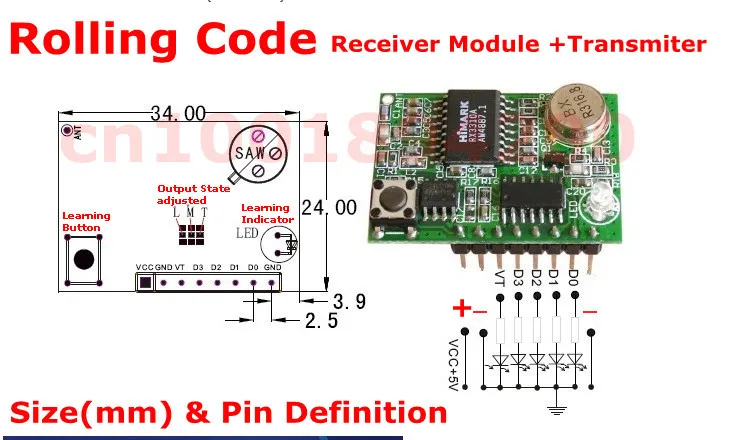 Rolling Code Decoding Receiver Module | 433 Mhz Transmitter Rolling Code -  Rf - Aliexpress