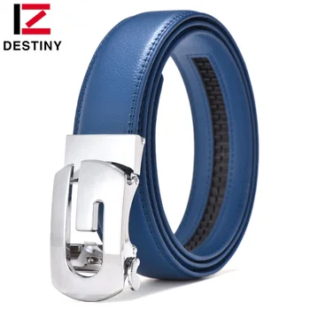 

DESTINY Designer Belts Men High Quality Silver Gold G Belt Male Genuine Leather Strap Luxury Famous Brand Wedding Jeans Blue Cow