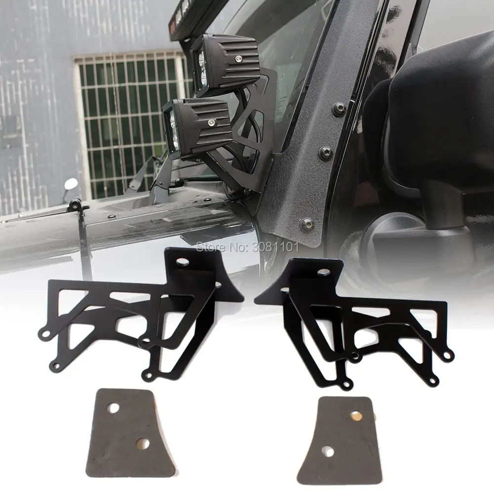 Steel Windshield A Pillar Hood Lower Mounting Bracket Vehicle Fit for Jeep Wrangler JK 2007 2017
