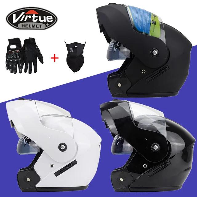 

2018 NEW ARRIVE Flip Up Motorcycle helmet motocicleta casco Helmets motorcross racing helmet double lens DOT sticker E