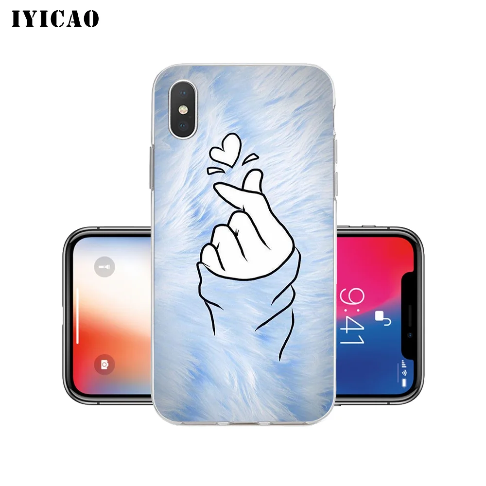 Мягкий силиконовый чехол IYICAO для iPhone X XR XS MAX 6 6s 7 8 Plus 5 5S SE TPU|Чехлы-накладки| |