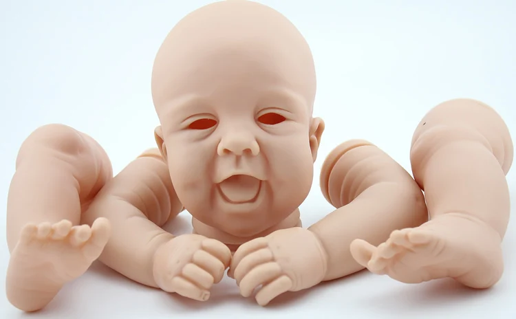 

20-22inch DIY Vinyl Silicone Reborn Baby Dolls Kit Unpainted Blank Doll Kit Toys for Children,Soft vinyl Silicone dolls reborn