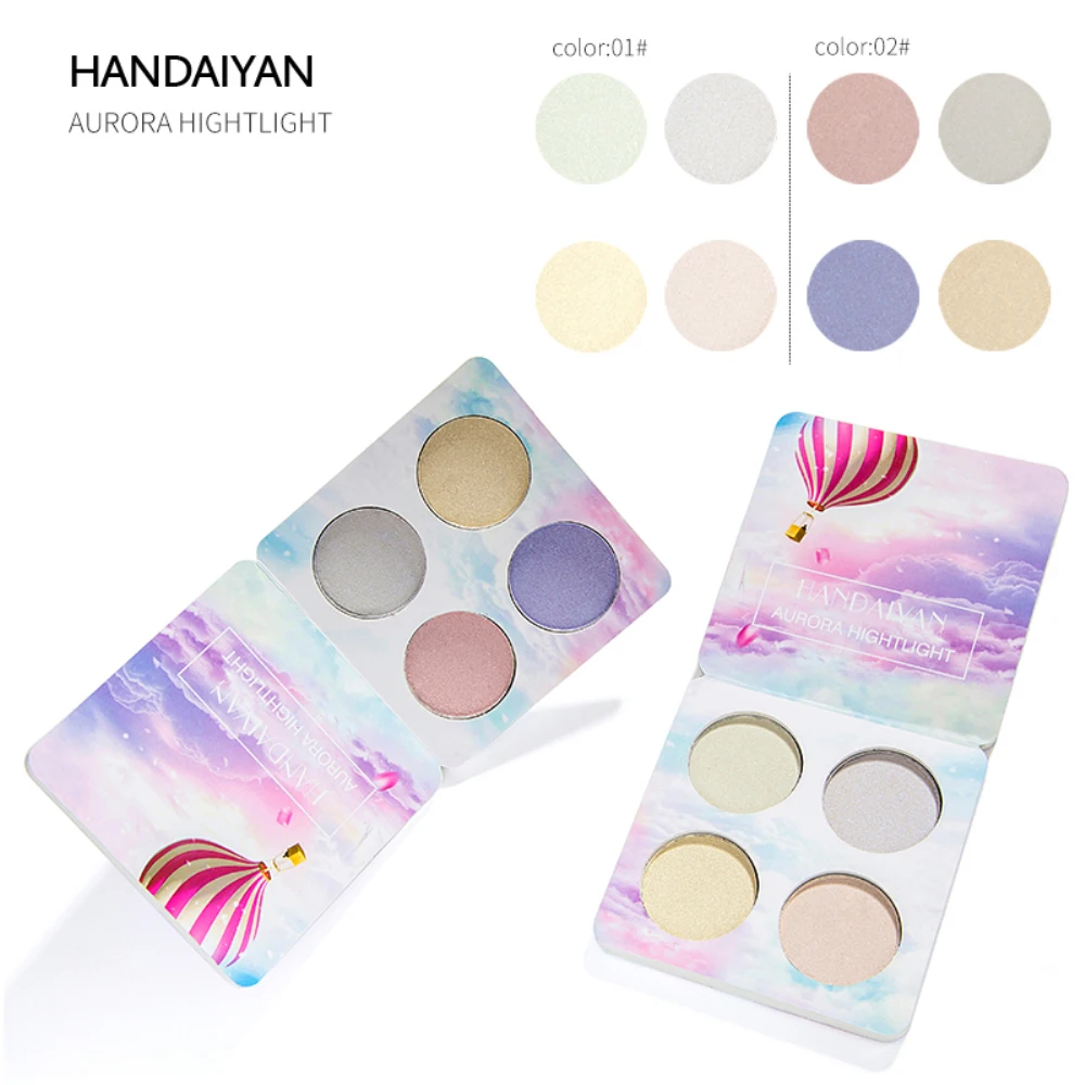 

HANDAIYAN Matte EyeShadow Pallete Waterproof 4 Color Shimmer Glitter Eye Shadow Makeup Pigment Cosmetics kit sombra TSLM2