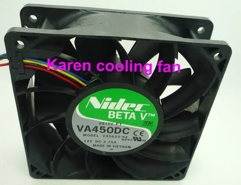 Nidec 12 см VA450DC V35633 94 12038 12В 2.7A 4 провода Вентилятор охлаждения|cooling fan|cooling fan 12v12v cooling |