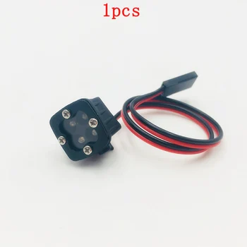 

1pcs DIY 4LED Square Light 7V LED Spotlight Front Headlight White Light for RC Model Cars Body Frame Front Bumper Accessories