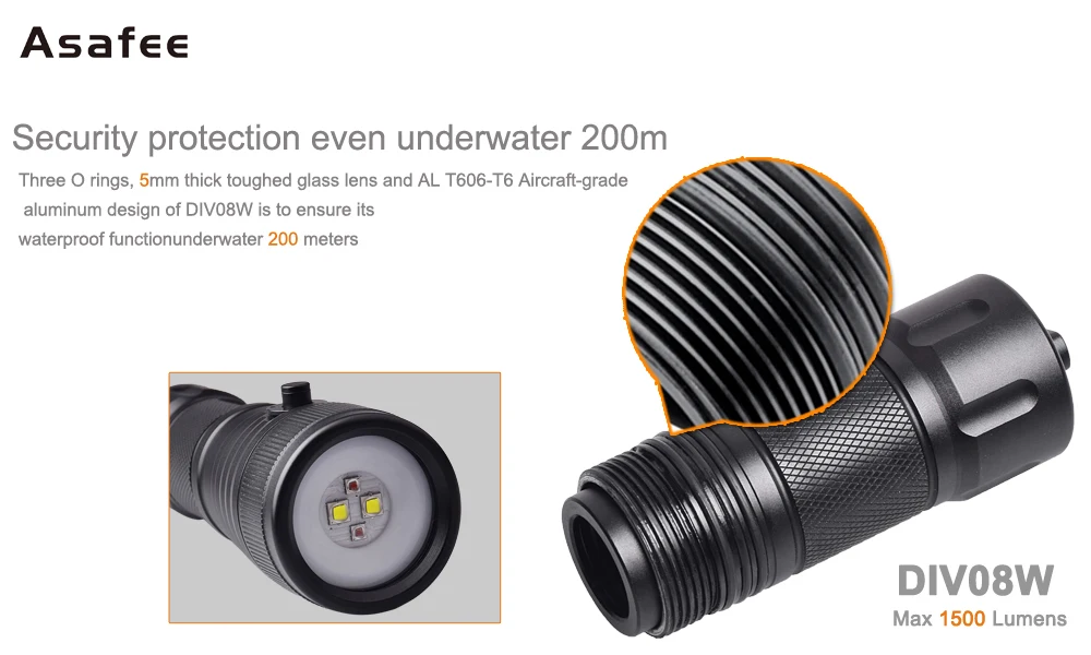 Светодиодный светильник для подводного плавания, видео Лампа, красный XML2, фонарь для дайвинга, для подводной съемки, видеокамера, тактический флэш-светильник светодиодный фонарь