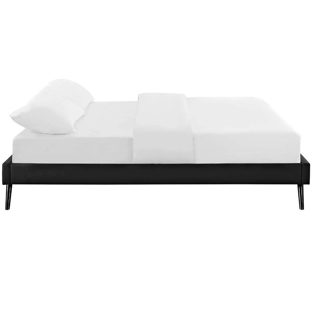 Loryn Queen Bed Frame with Round Splayed Legs, MOD-5890-BLK (2)