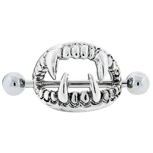 

1Pc Love Bite Vampire Teeth Nipple Shield Gauge Body Piercing Ring Jewelry random type