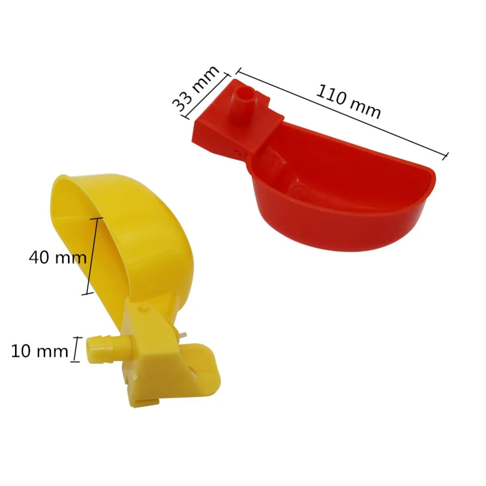 50 Pcs Poultry Feeding Supplies Quail Water Drinking Bowl Chicken Quail Pigeon Bird Suspension Drinking Fountain