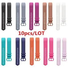 Цена 10 шт алот Для Fitbit Alta HR Band мягкий силиконовый безопасный ремешок на запястье, Браслет замена часов аксессуары