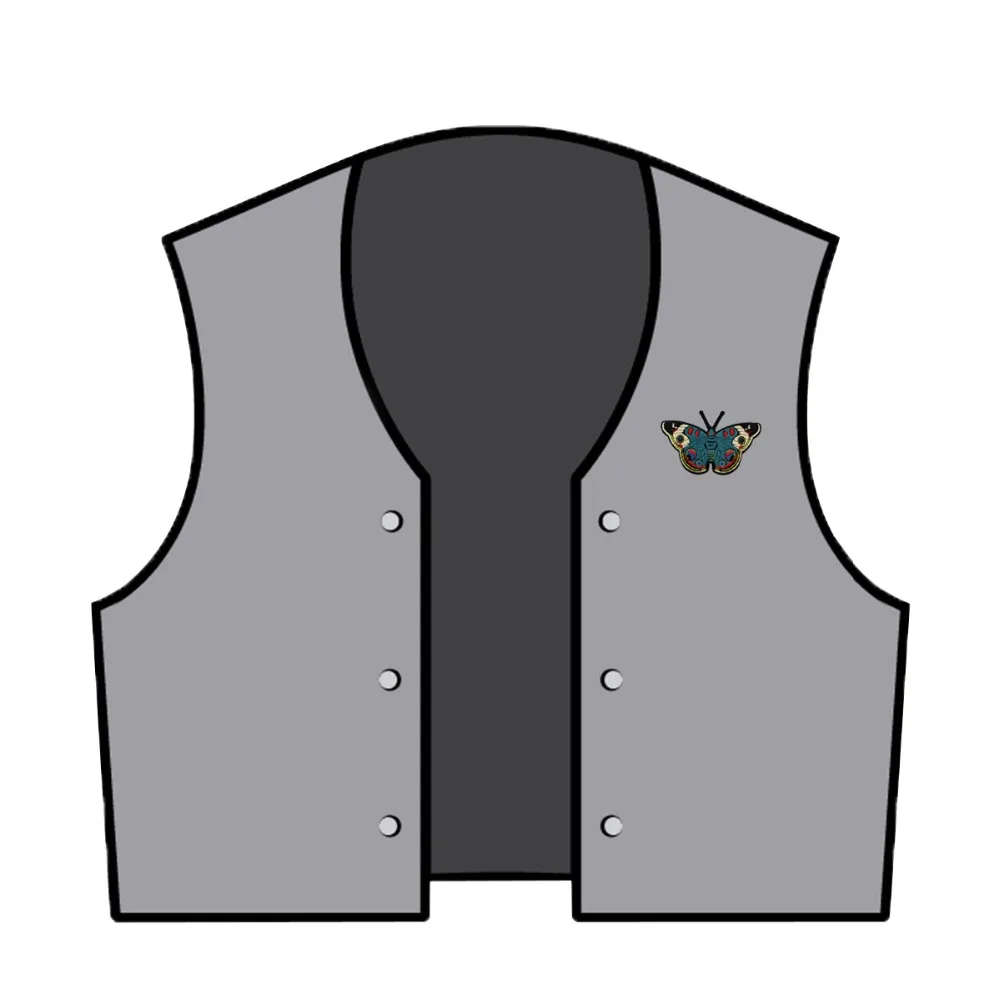 Butterflies Cartoons Beautiful Patches Embroidered Iron-On Logo Custom Embroidery Patch DIY Eco-Friendly Rider Mini for child (4)