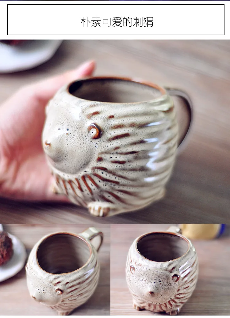 3D животное необычная кружка 500 мл высокой емкости милая форма мультфильм керамическая чашка для кофе Пара воды чашки собака фламинго