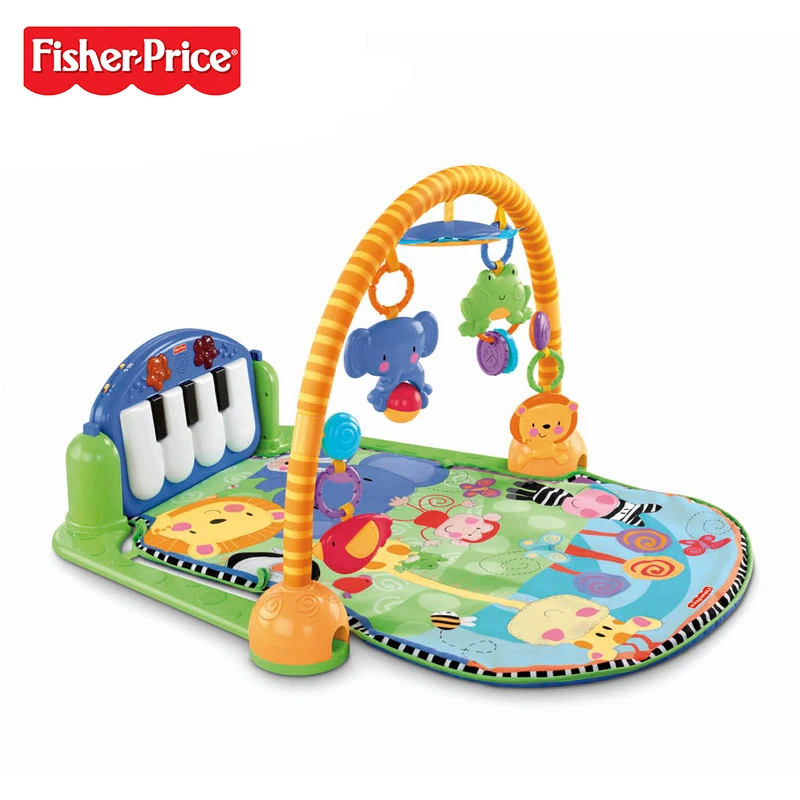 Детская мозаика Fisher Price Откройте для себя «N Grow Kick and Play Piano Gym 2 в 1 игровые коврики животные игрушки забавная музыка спящее сиденье W2621