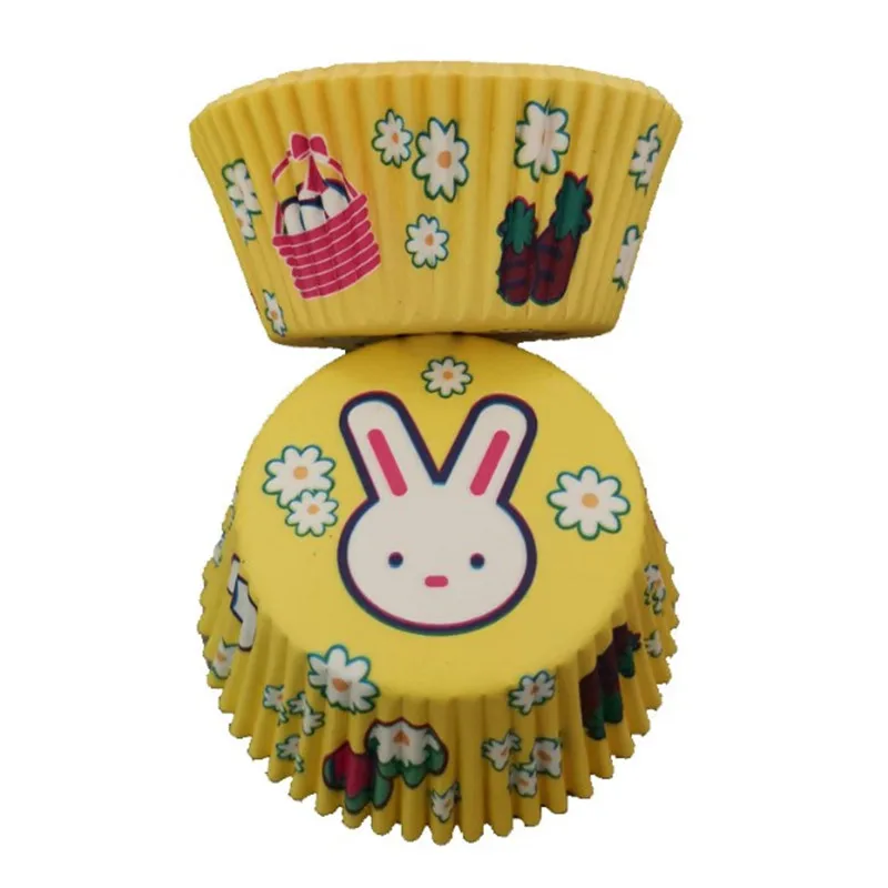 

TLIFE 100Pcs/lot Cute Rabbit Round Shape Muffin Cases Paper Cake Cupcake Liner Baking Mold Bakeware Maker Cake Mold Tray