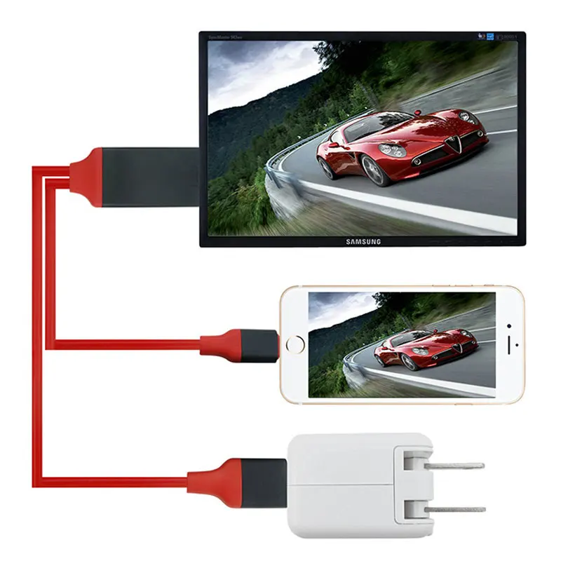 PLUG& PLAY кабель для Lightning-HDMI HD tv адаптер цифровой av-кабель 1080P для iPad Pro Air для iPhone X 8 7 7 Plus 6S 6 5S