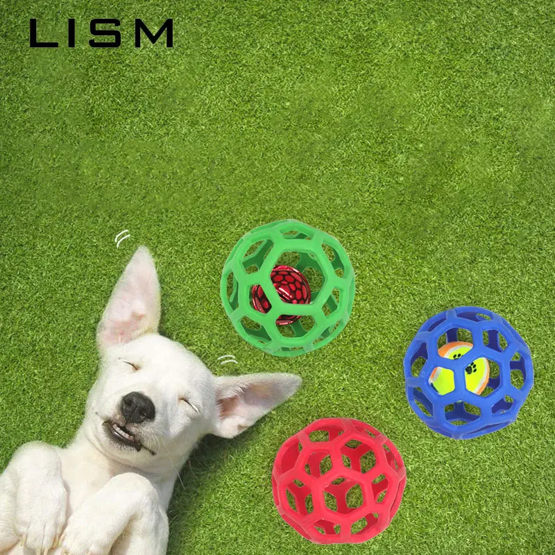 

Pet Dog Cat Ball Toy Dog Rubber Chew Toy Dog Geometric Safety Toys Ball For Small Medium Large Dogs Playing Pet Training Product
