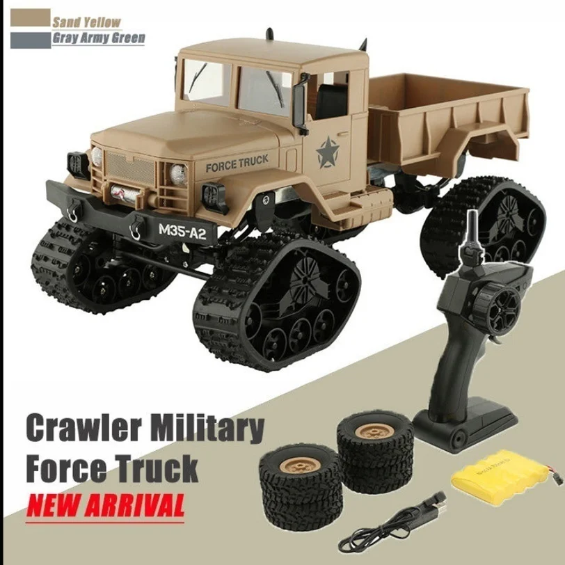 1/16 Climbing Car 4 Wheel Drive Off-Road RC Car Replaceable Wheel Remote Control Military Truck RTR Monster Truck