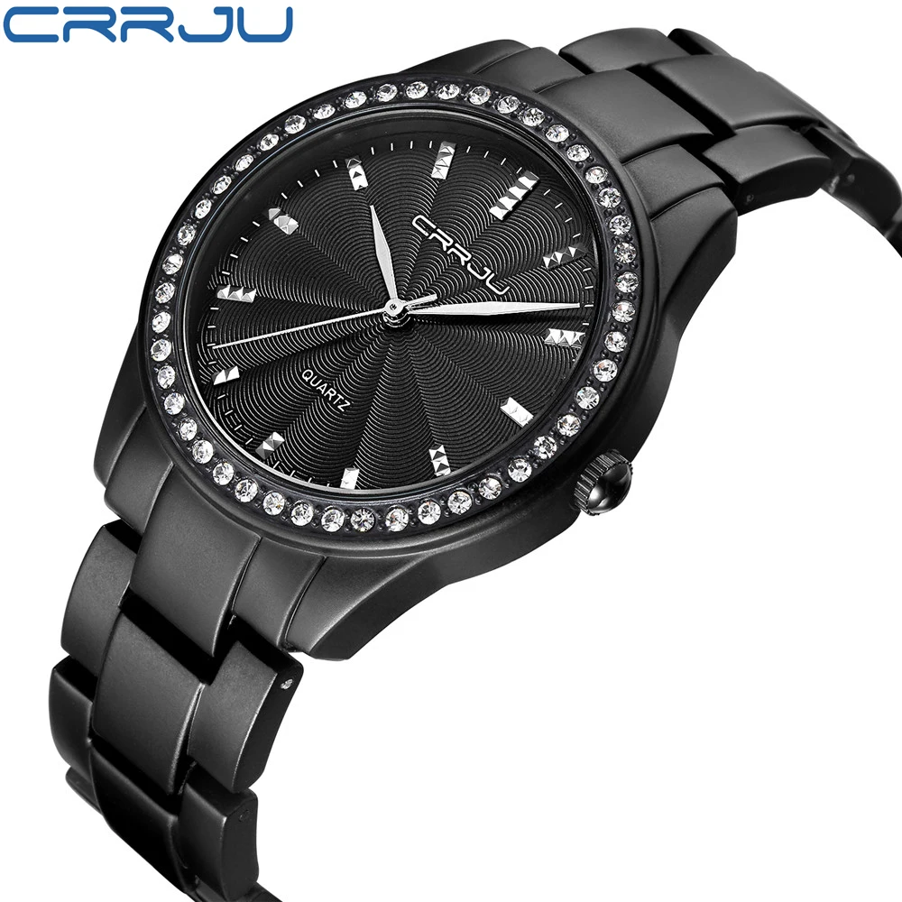 Женские кварцевые часы CRRJU наручные знаменитого бренда 2017|montre brand|montre femmemontre women |
