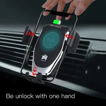 

10W QI Wireless Fast Charger Car Mount Holder Stand Phone Charging For Tesla Model 3 Bmw E46 E90 Ford Focus 2 Volkswagen Passat