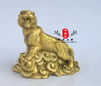 

100% brass mountain tiger tiger small blessing tiger Decoration Crafts Statues & Sculptures