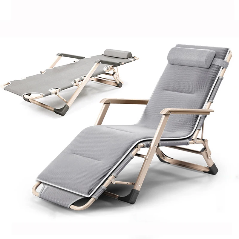 

9% folding Portable Single Bed Breathable office lunch nap bed cot Chaise Lounge Reclining & sleeping with Rough steel pipe