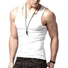 Мужской открытый беговой пуловер без рукавов жилет дышащая рубашка эластичный хлопок сплошной цвет жилет спортивная одежда