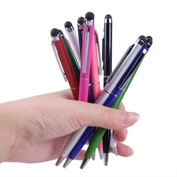 

1pcs 10 Pure Colors 5pcs/10Pcs Random 2 in 1 Ballpoint Pen Touch Screen Stylus Pen Useful Design Tablet Pen For Pad Smart Phone