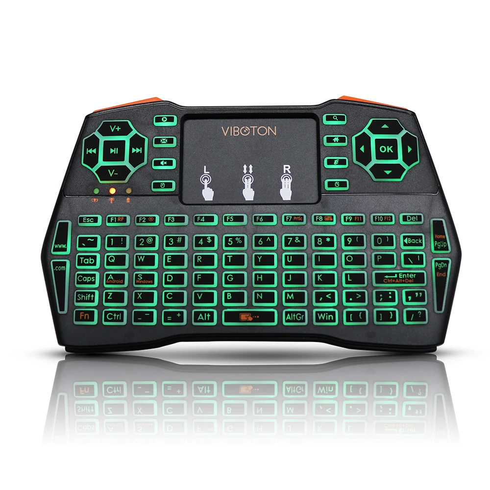 

VIBOTON i8 Plus 2.4GHz Wireless Mini Keyboard Mouse Touchpad with USB for PC Xbox 360 PS4 Android TV Box English Mini Kyeboard