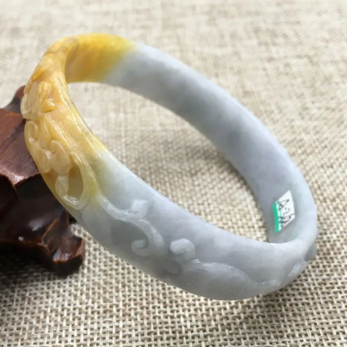 

FREE SHIPPING>>>@@ A-368 Beautiful China Hand-carved Orange Jadeite Jade Gems Bracelet Bangle 65mm NEW