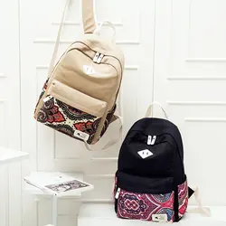 Для женщин Путешествия китайский стиль водостойкие холщовый рюкзак для ноутбука Универсальный Молодежный для девочек подростков Kawaii