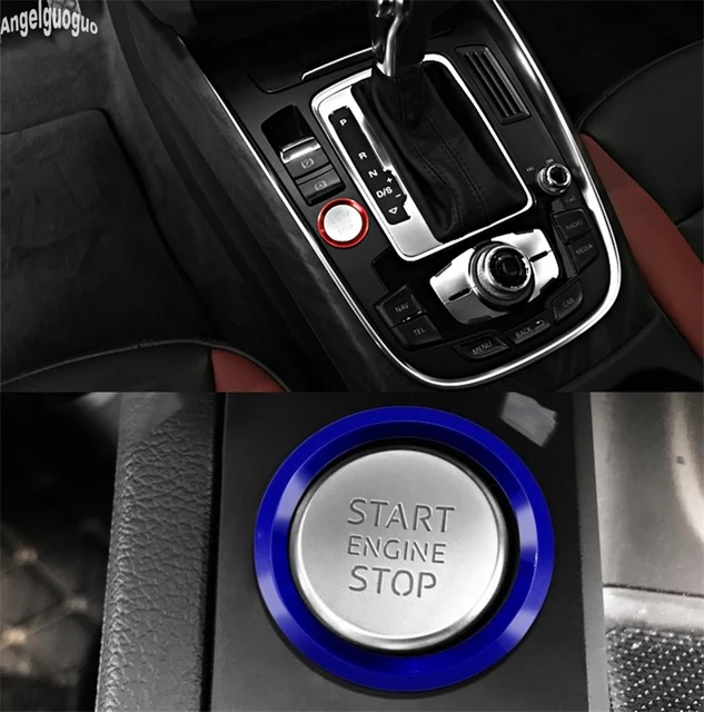 For AUDI Q5 A5 A7 A4L A6L red / blue Car Engine Start Stop Ring Keyless